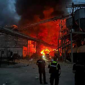 آثار غارة روسية على بولتافا