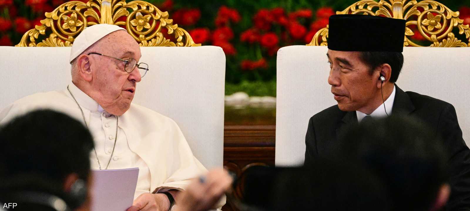 البابا فرنسيس والرئيس الإندونيسي