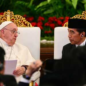البابا فرنسيس والرئيس الإندونيسي