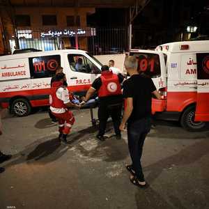 سيارات إسعاف تابعة للهلال الأحمر الفلسطيني