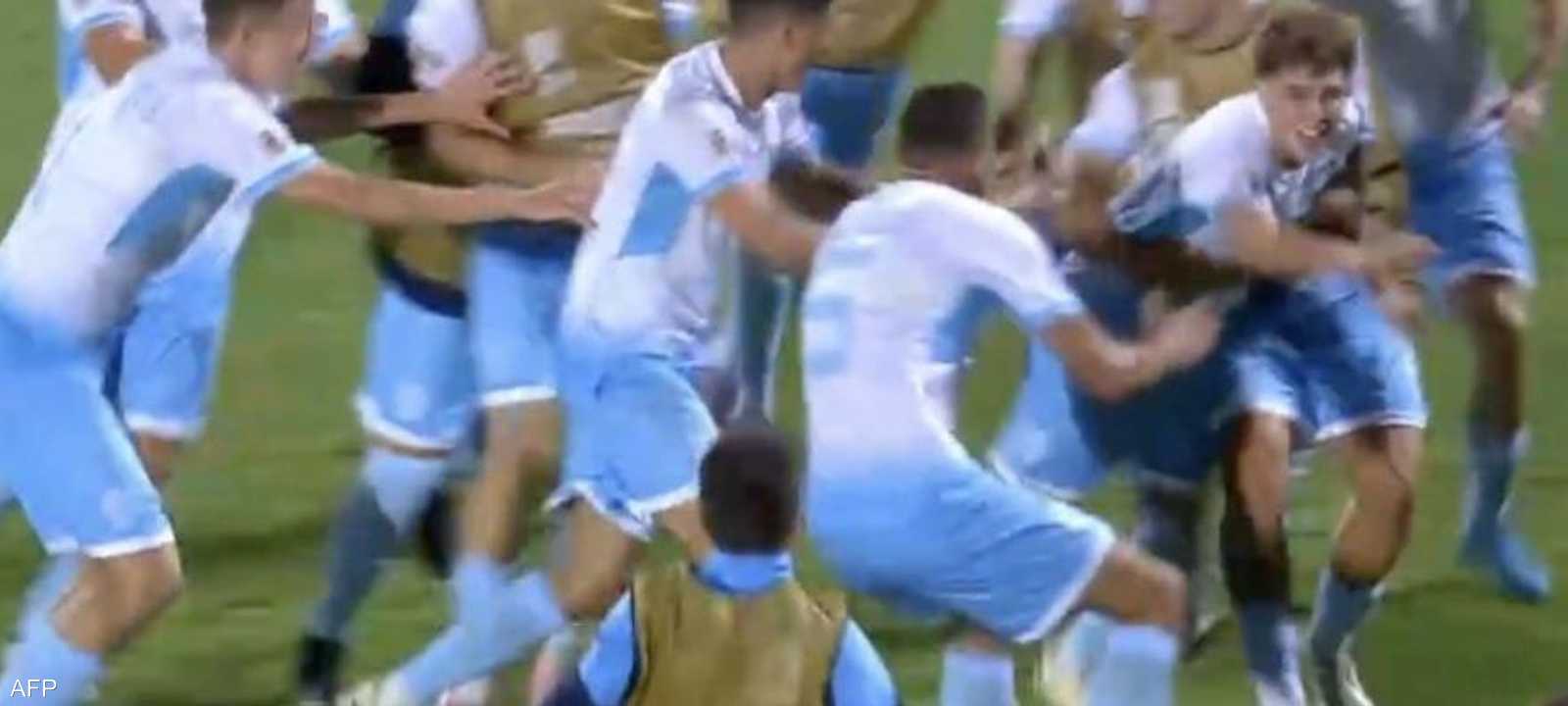 فرحة سان مارينو بالفوز التاريخي