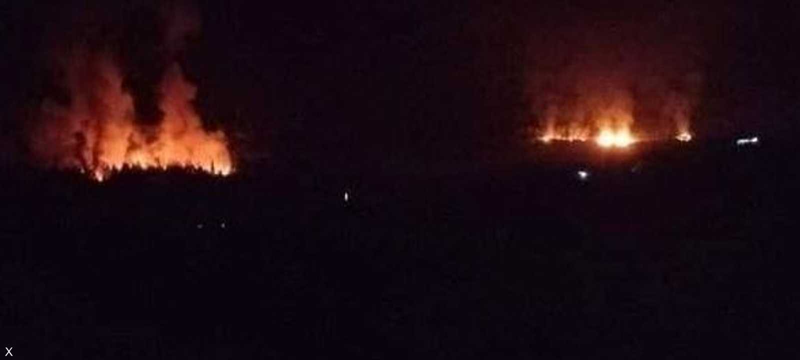 صورة متداولة لآثار غارة جوية على طرطوس