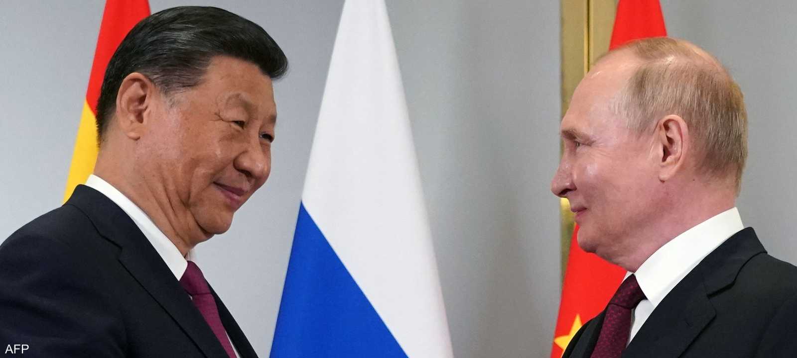 الرئيس الروسي فلاديمير بوتن والرئيس الصيني شي جين بينج