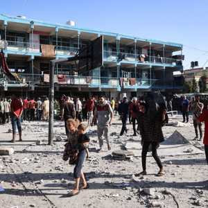 الجيش الإسرائيلي قصف مدرسة الجاعوني في النصيرات