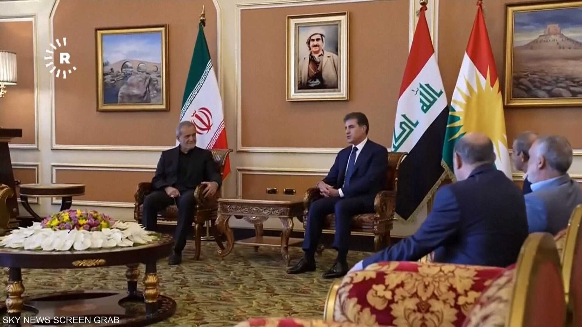 الرئيس الإيراني يبحث بكردستان العراق تعزيز العلاقات والأمن