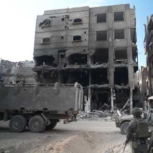 مبنى قصفته إسرائيل في قطاع غزة