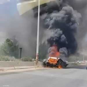 استهدفت السيارة على مطار دمشق الدولي