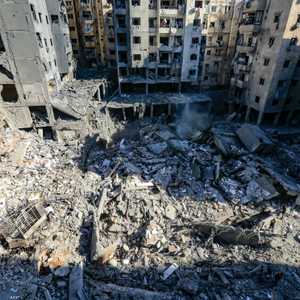 مشاهد تظهر آثار الدمار الذي أصاب موقع اغتيال حسن نصرالله