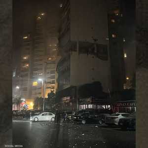 المبنى الذي تعرض للقصف الإسرائيلي