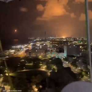 مشاهد لسقوط الصواريخ الإيرانية على إسرائيل