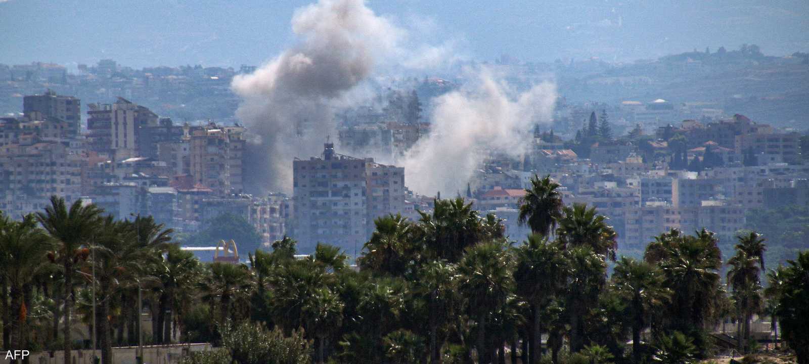 أرشيفية لقصف إسرائيلي على بلدة جنوبي لبنان