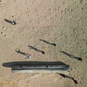 بقايا صاروخ إيراني أسقط في جنوب إسرائيل