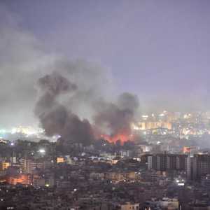 أرشيفية لغارة إسرائيلية على الضاحية الجنوبية