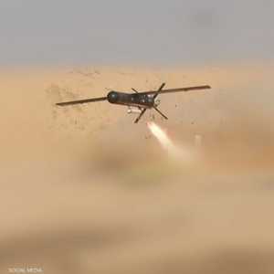 أرشيفية لمسيرة أطلقتها الفصائل العراقية نحو إسرائيل