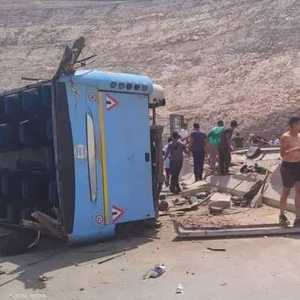 صورة متداولة على مواقع التواصل لحادث حافلة الجلالة