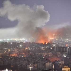 أرشيفية لغارة إسرائيلية على الضاحية الجنوبية