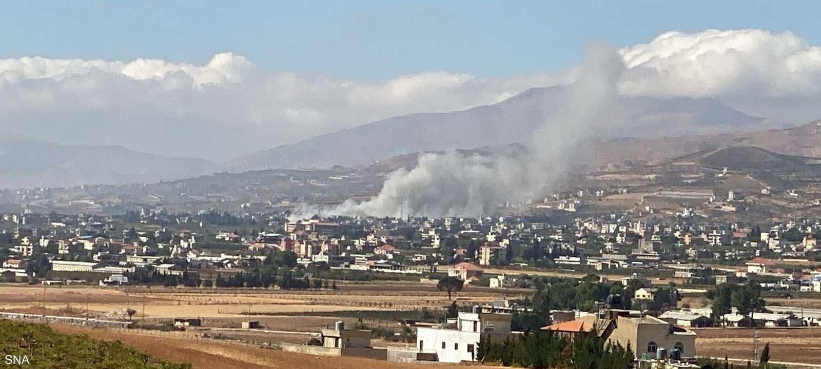 الغارة الإسرائيلية على تمنين في البقاع شرقي لبنان