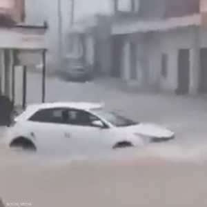 شهدت السواحل الشرقية لتونس فيضانات