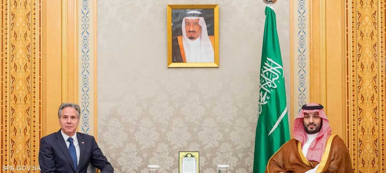 ولي العهد السعودي يستقبل بلينكن