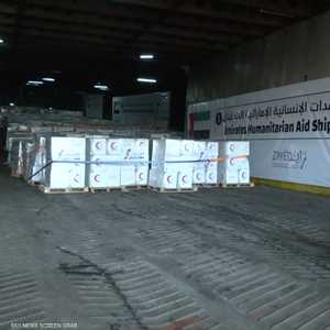 باخرة مساعدات إماراتية تصل مرفأ بيروت