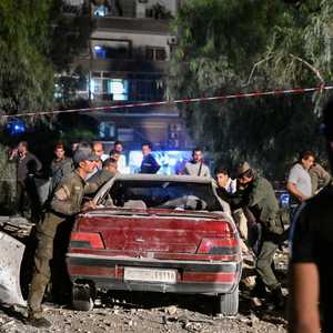 أرشيفية لآثار ضربة إسرائيلية سابقة على دمشق