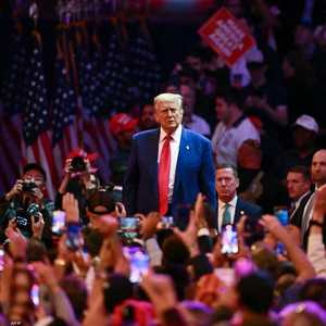 دونالد ترامب خلال تجمع انتخابي أخير في نيويورك