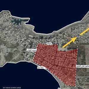 صورة مرفقة ببيان الإخلاء