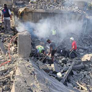 من آثار القصف الإسرائيلي على وادي البقاع أمس الأربعاء