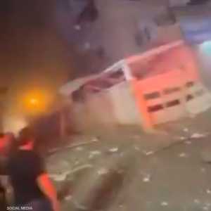 صورة متداولة لموقع القصف في إسرائيل