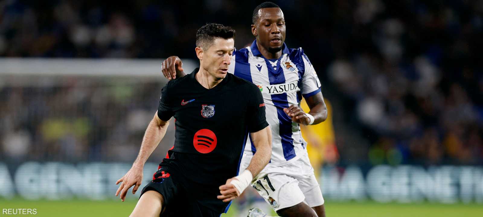 من المباراة بين الفريقين