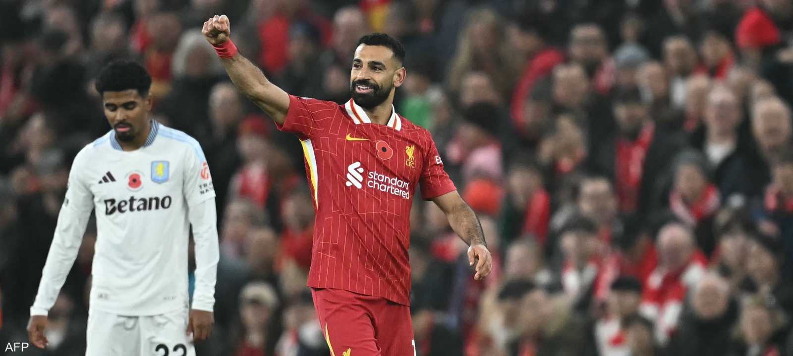 خاض صلاح 1347 دقيقة في 17 مباراة مع ليفربول هذا الموسم