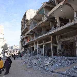 أرشيفية لآثار الدمار في خان يونس