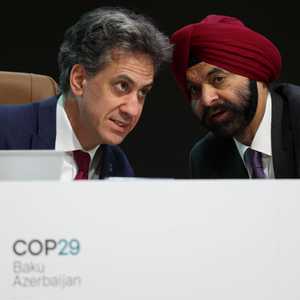رئيس البنك الدولي أجاي بانغا خلال COP29