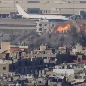انفجار قرب طائرة في مطار الحريري