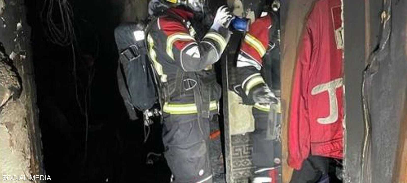 العشرات كانوا داخل المبنى أثناء الحريق