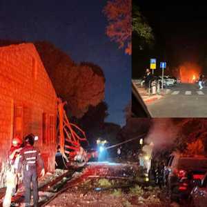 من الصور المتداولة لاستهداف حيفا