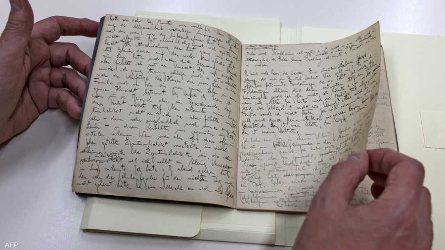 أرشيفية لصفحات مكتوبة بخط يد كافكا