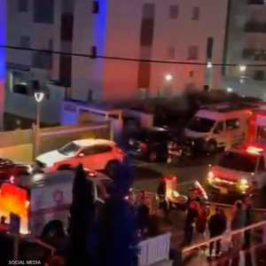 سيارات الإسعاف هرعت لموقع سقوط الصواريخ في نهاريا