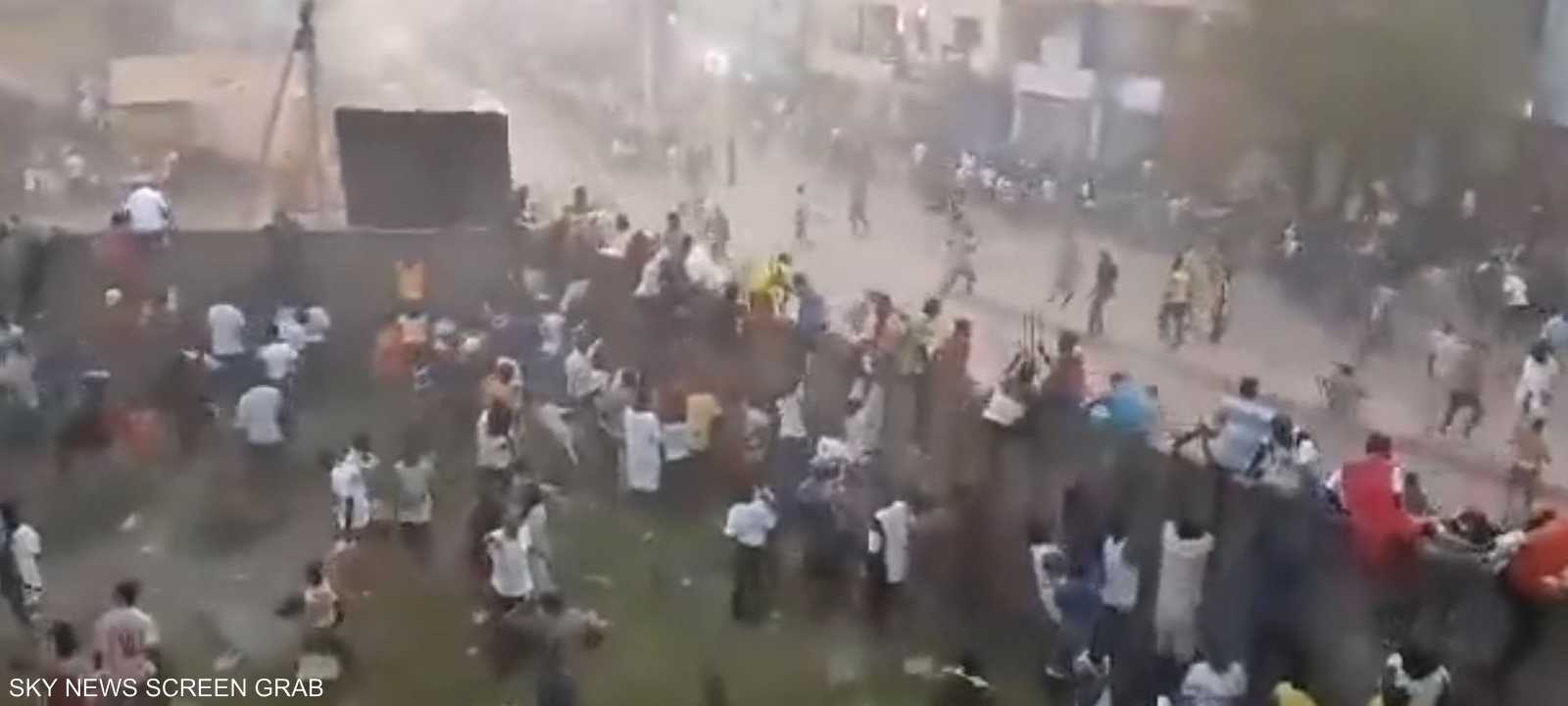 لقطة للتدافع في غينيا