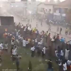 لقطة للتدافع في غينيا