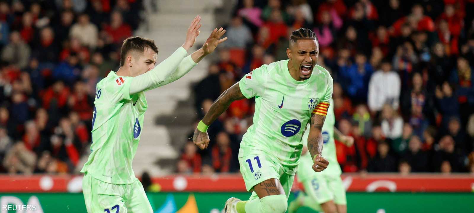 من المباراة بين الفريقين