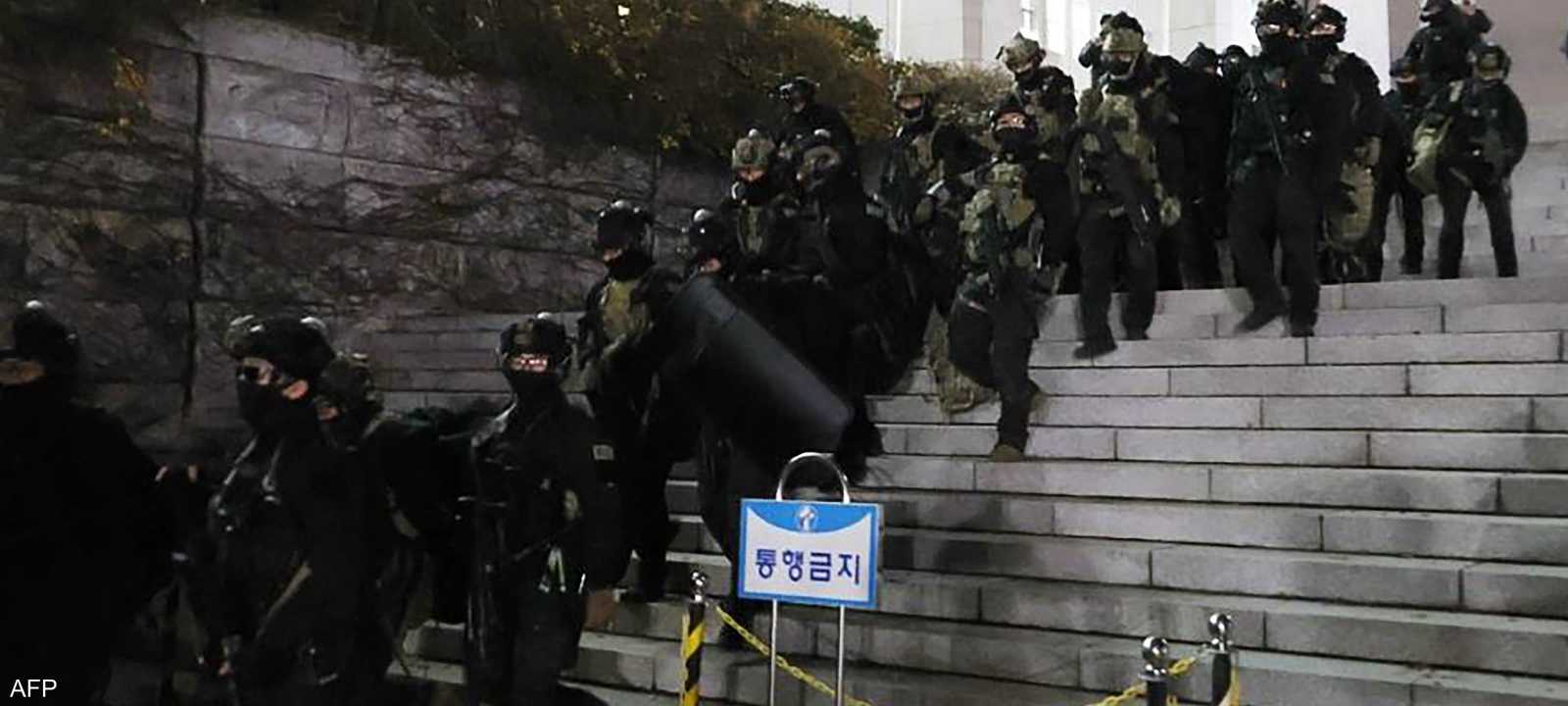 انسحاب الجنود من الجمعية الوطنية في سول