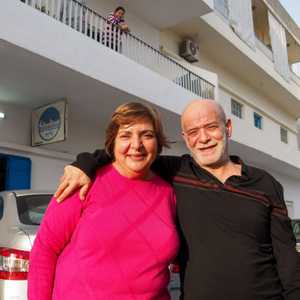 سهيل حموي رفقة زوجته