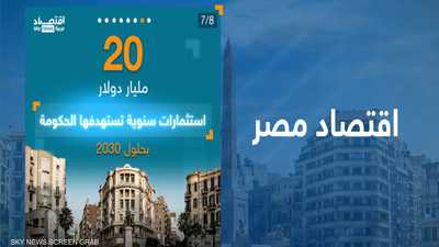 مصر تستهدف 20 مليار دولار استثمارات سنوية بحلول 2030