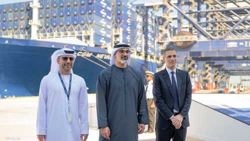 خالد بن محمد بن زايد يُدشن محطة حاويات "سي إم إيه تيرمينالز"