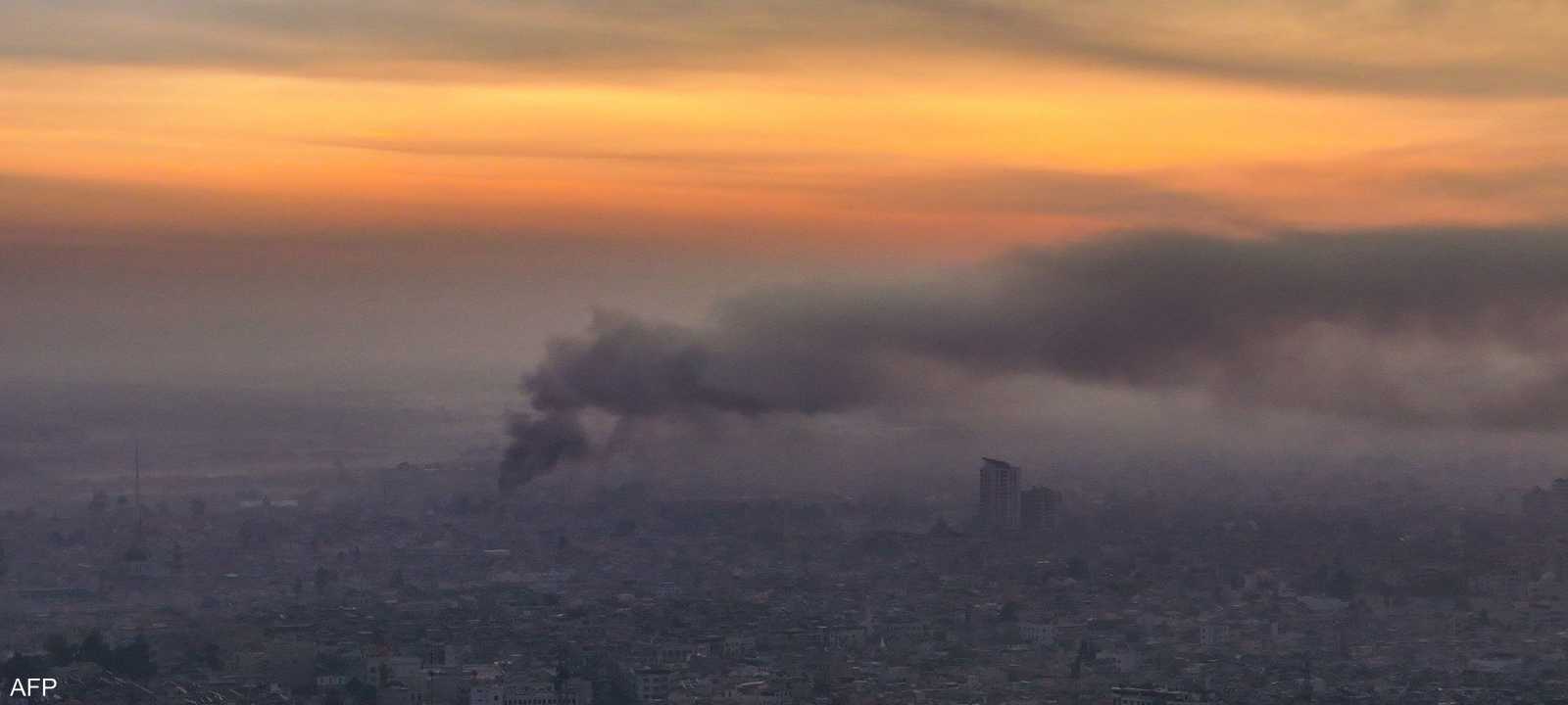 أرشيفية لضربة إسرائيلية على منطقة في دمشق