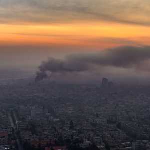 أرشيفية لضربة إسرائيلية على منطقة في دمشق