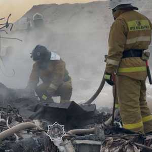حطام الطائرة في كازخستان