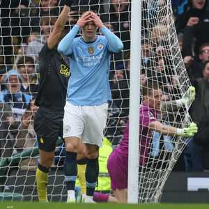 هالاند بعد أن أضاع ركلة جزاء