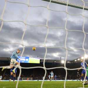 هالاند أحرز الهدف الثاني لمانشستر سيتي في شباك ليستر